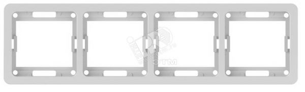 CLASSIC Рамка 4 поста горизонтальная бежевая