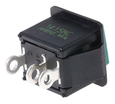 1415NC GREEN, APEM Single Pole Double Throw (SPDT) Momentary Push Button Switch, 14.3 x 16.5mm, Panel Mount, 250V ac, Кнопочный переключатель