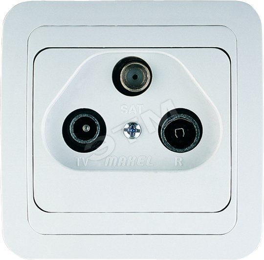 Mimoza Розетка телевизионная TV SAT непроходная белая