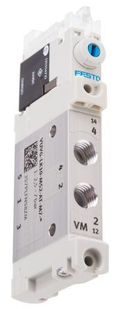 VUVG-LK10-M52-AT-M7-1H2L-S, Festo 5/2 Solenoid Valve Solenoid/Spring M7 VUVG Series, Клапан
