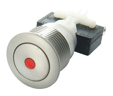 H48M-113B4044, ITW H48M Single Pole Double Throw (SPDT) Momentary Blue LED Push Button Switch, IP67, 19.56 (Dia.)mm, Panel Mount,, Кнопочный переключатель