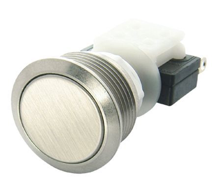 H48M-210N4044, ITW Switches ITW H48M Single Pole Double Throw (SPDT) Latching Clear LED Push Button Switch, IP67, 19.56 (Dia.)mm, Panel Mount, 250V, Кнопочный переключатель