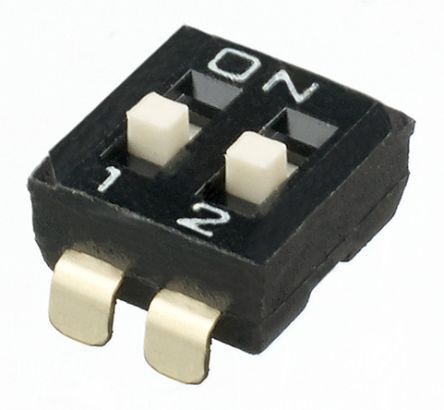 IKD0205100, APEM 2 Way Surface Mount DIP Switch DPST, Raised, Top Side Lever Actuator, Переключатель