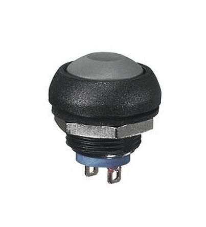 ISR3SADA00, APEM Single Pole Single Throw (SPST) Momentary Push Button Switch, IP67, 13.6 (Dia.)mm, Panel Mount, 32/48V dc, Кнопочный переключатель