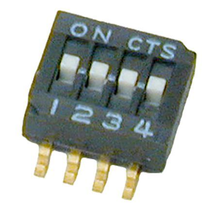 2186LPSTF, CTS 6 Way Surface Mount DIP Switch Single Pole Single Throw (SPST), Piano Actuator, Переключатель