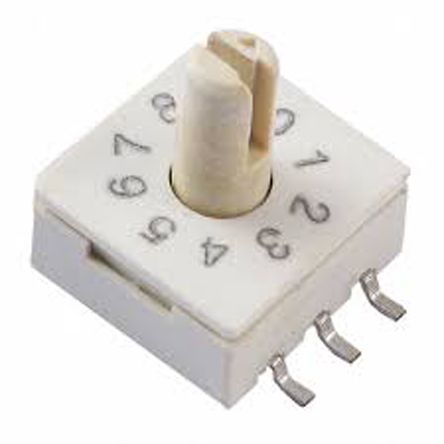 221AMC10R, CTS 10 Way Surface Mount DIP Switch SPST, Slotted Shaft Actuator, Переключатель