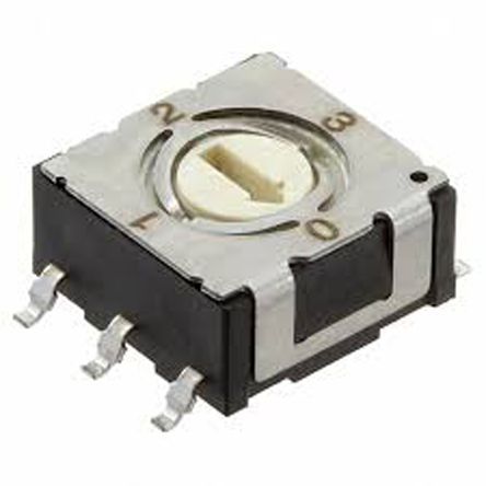 220AMA04R, CTS 4 Way Surface Mount Rotary Switch SPST, Rotary Actuator, Переключатель