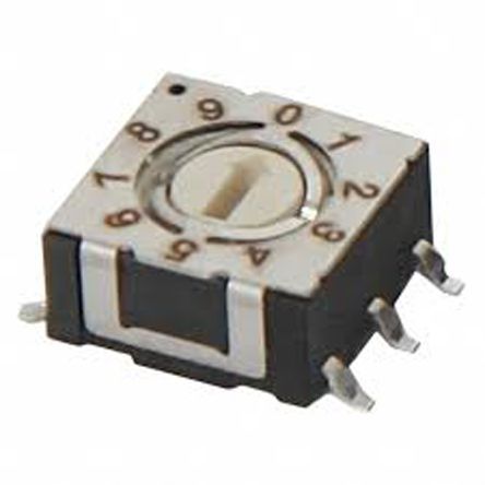 220AMA10R, CTS 10 Way Surface Mount Rotary Switch SPST, Rotary Actuator, Переключатель