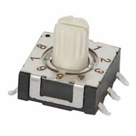 220AMC10R, CTS 10 Way Surface Mount Rotary Switch SPST, Rotary Actuator, Переключатель