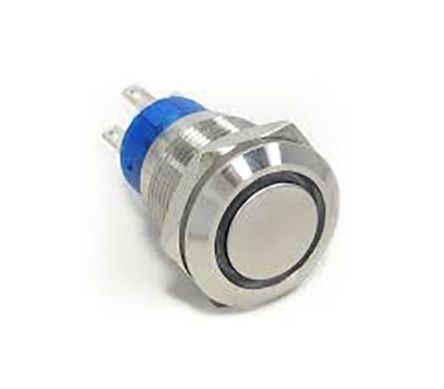 AV1910000Q04, TE Connectivity Single Pole Single Throw (SPST) Momentary Push Button Switch, IP67, 19.2 (Dia.)mm, Panel Mount, 250V ac, Кнопочный переключатель