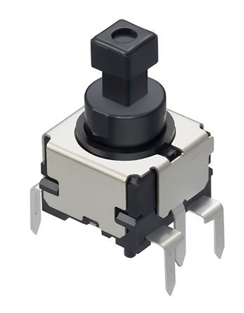 SPEF210101, Alps Alpine Single Pole Double Throw (SPDT) Latching Push Button Switch, PCB, 14.5V dc, Кнопочный переключатель