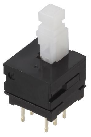 SPPH110300, Alps Alpine Double Pole Double Throw (DPDT) Momentary Push Button Switch, PCB, 30V dc, Кнопочный переключатель