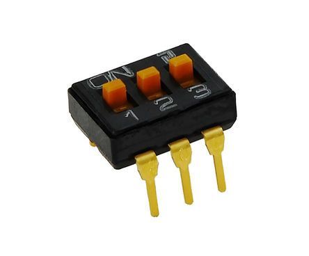 SSGM130100, Alps Alpine 3 Way Through Hole DIP Switch 3P3T-NC, Top Slide Actuator, Переключатель