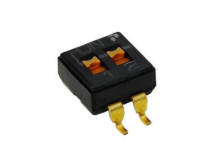 SSGM720101, Alps Alpine 2 Way Surface Mount DIP Switch DPDT-NC, Flat Actuator, Переключатель