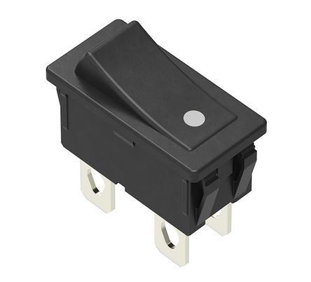 SDDJF30100, Alps Alpine Double Pole Single Throw (DPST), Latching Rocker Switch Panel Mount, Клавишный переключатель