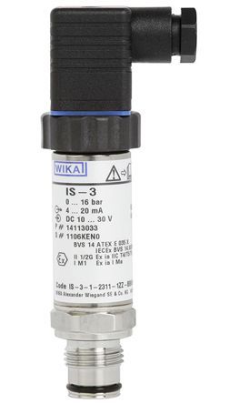 46879357, WIKA Pressure Sensor for Gas, Liquid , 2.5bar Max Pressure Reading Analogue, Датчик давления