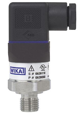 46879225, WIKA Pressure Sensor for Gas, Liquid , 10bar Max Pressure Reading Analogue, Датчик давления