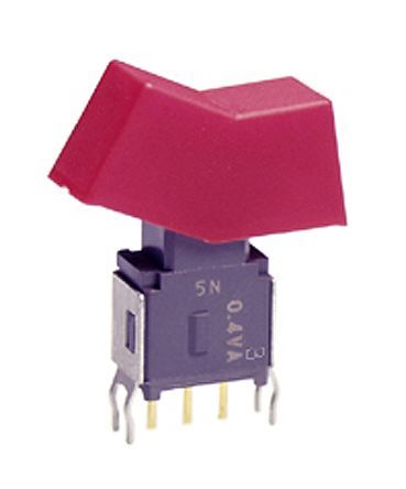 A18KB, NKK Switches Single Pole Double Throw (SPDT), (On)-Off-(On) Rocker Switch PCB, Клавишный переключатель