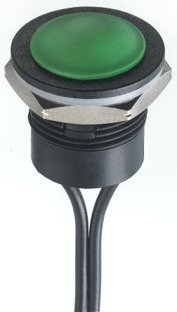 IAR3F1300, APEM Single Pole Single Throw (SPST) Momentary Push Button Switch, IP65, IP67, 16.2 (Dia.)mm, Panel Mount, 24V dc, Кнопочный переключатель