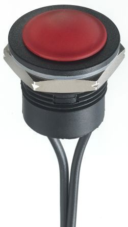 IAR3F1600, APEM Single Pole Single Throw (SPST) Momentary Push Button Switch, IP65, IP67, 16.2 (Dia.)mm, Panel Mount, 24V dc, Кнопочный переключатель