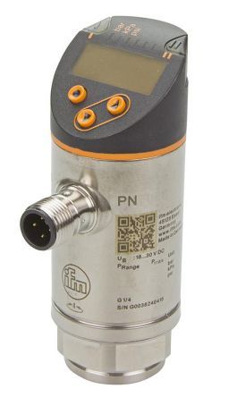 PN7571, ifm electronic Pressure Sensor for Fluid , 250bar Max Pressure Reading 2x PNP/NPN-NO/NC, Датчик давления