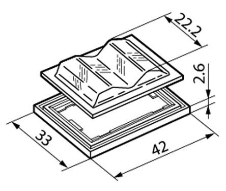 AT4126, NKK Switches Rocker Switch Cover for use with JW Series, Крышка