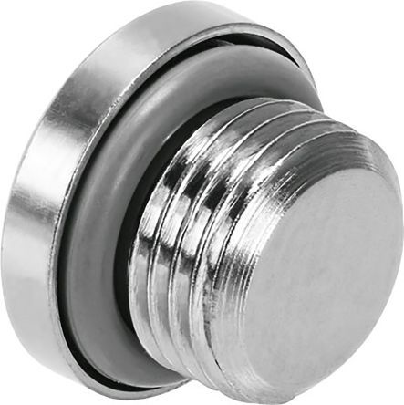 NPQH-BK-M5-P10, Festo Nickel Plated Brass M5 Blanking Plug Chemical Resistant Food Grade