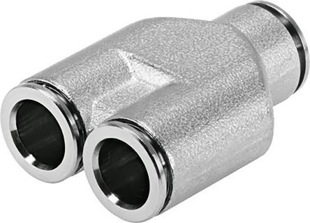 NPQH-Y-Q10-E-P10, Festo NPQH Pneumatic Y Tube-to-Tube Adapter, Push In 10 mm x Push In 10 mm x Push In 10 mm, Переходник