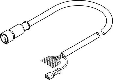 NEBM-M12G8-E-10-LE8, Festo Cable Lead