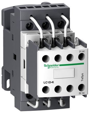 LC1DFKB7, Schneider Electric 3 Pole Capacitor Switching Contactor - 25 A, 24 V ac Coil, TeSys D, 3NO, Контактор