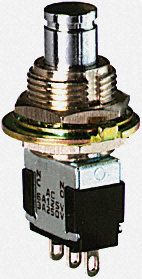 MPG106F, KNITTER-SWITCH Single Pole Double Throw (SPDT) Momentary Push Button Switch, 12.5 (Dia.)mm, Panel Mount, Кнопочный переключатель