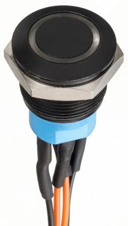 AV9002F1020270K, APEM Double Pole Double Throw (DPDT) Momentary Push Button Switch, IP67, 19.2 (Dia.)mm, Panel Mount, 30V dc, Кнопочный переключатель