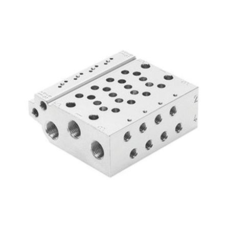 VABM-L1-14W-G14-4, Festo 4 stations G 1/4 Manifold Base, Aluminium Alloy 1/4 in G