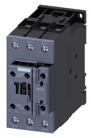 3RT2038-1AF00, Siemens 3 Pole Contactor - 90 A, 110 V ac Coil, SIRIUS Innovation, NO/NC, 37 kW, Контактор