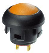 PAS6B6M1CES5-5, RS PRO Single Pole Single Throw (SPST) Momentary Push Button Switch, IP67, 13.6 (Dia.)mm, Panel Mount, 32 V ac, 48 V, Кнопочный переключатель