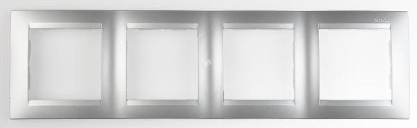 Рамка на 4 поста алюминий