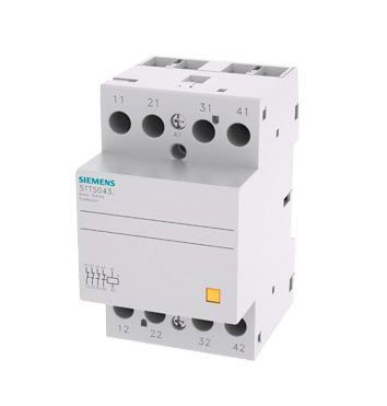 5TT5043-0, Siemens 4 Pole Installation Contactor - 40 A, 220 V AC/DC Coil, Sentron, 4NC, Контактор