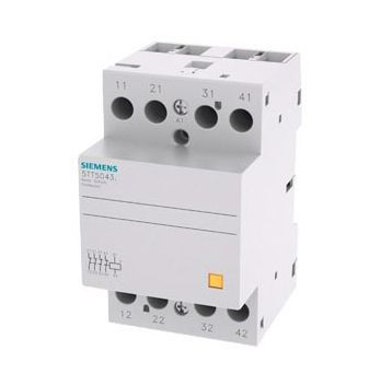 5TT5043-2, Siemens 4 Pole Installation Contactor - 40 A, 24 V AC/DC Coil, Sentron, 4NC, Контактор