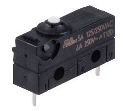 LCS012P00QDC, C & K SPDT Pin Plunger Snap Action Micro Switch, 100 mA @ 125 / 250 V ac, Микропереключатель