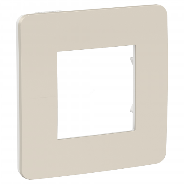 Рамка UNICA STUDIO однопостовая шампань/белый