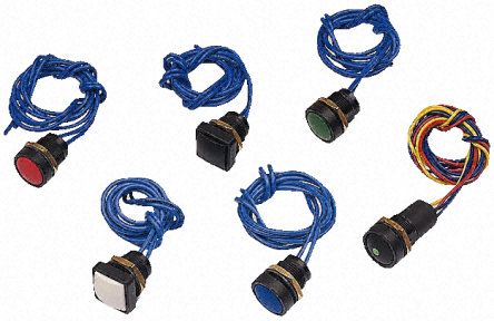 49-59114, ITW Switches ITW 49-59 Single Pole Single Throw (SPST) Momentary Clear LED Push Button Switch, IP67, 16 (Dia.)mm, Panel Mount, 250V, Кнопочный переключатель