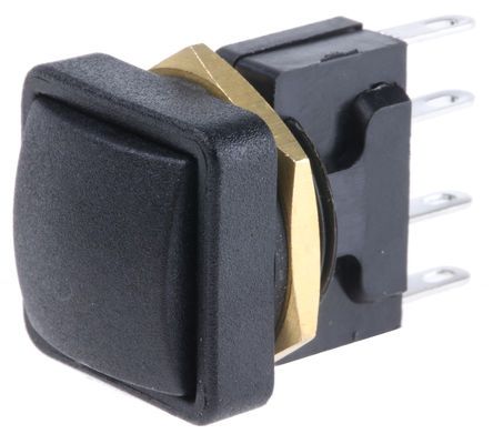 49-59221, ITW 49-59 Single Pole Double Throw (SPDT) Momentary Clear LED Push Button Switch, IP67, 16 (Dia.)mm, Panel Mount, 250V, Кнопочный переключатель