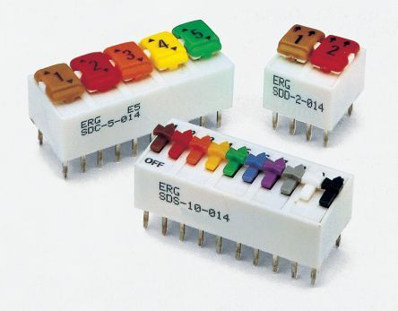 ED57374, ERG DPDT Slide Microswitch, Микропереключатель