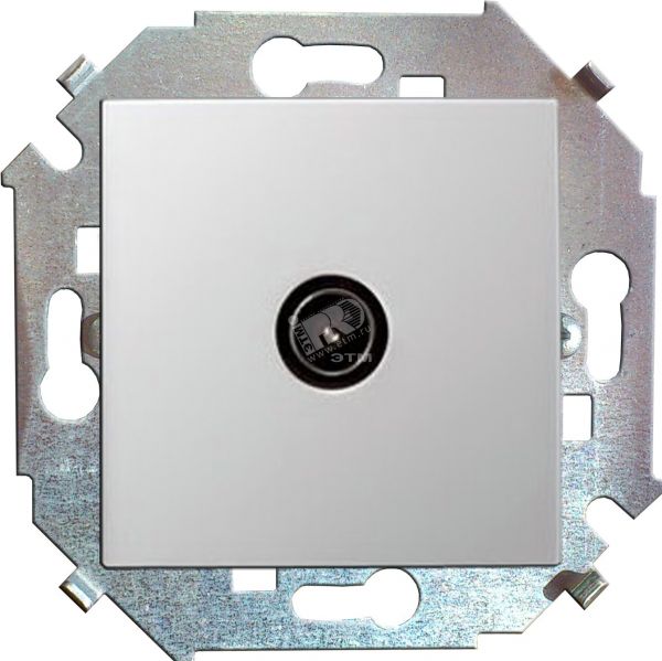 15 Розетка TV одиночная винтовой зажим белый