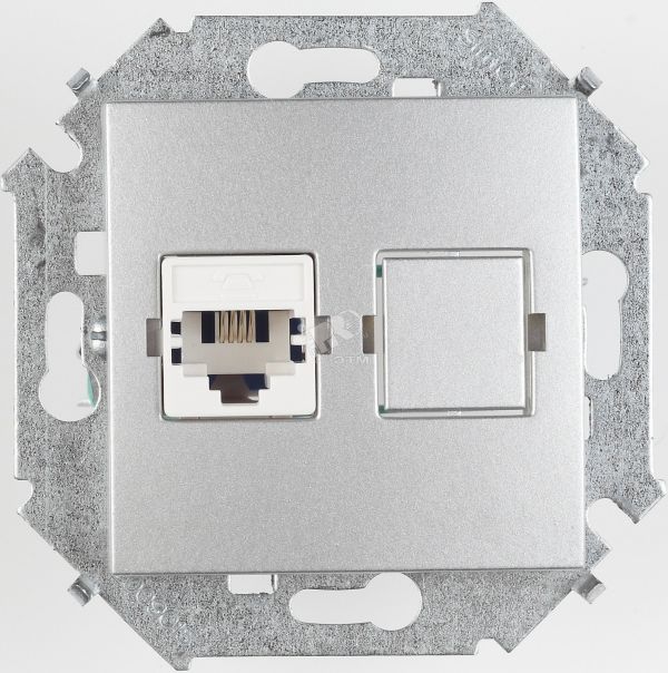 Розетка компьютерная RJ45 категория 5е алюминий