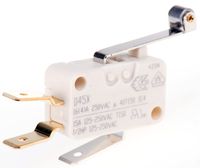 D45U-V3RD, ZF SPDT-NO/NC Roller Lever Microswitch, 16 A @ 250 V ac, Микропереключатель