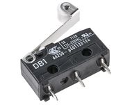 DB1C-C1RC, ZF SPDT-NO/NC Roller Lever Microswitch, 6 A @ 250 V ac, Микропереключатель