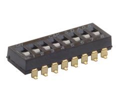 SDA08H0SBR, C & K 8 Way Surface Mount DIP Switch SPST, Flush, Recessed, Slide Actuator, Переключатель