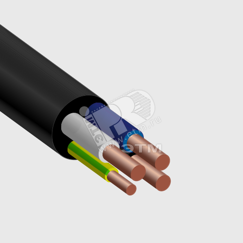 Кабель силовой  ВБШвнг(А) 4х10 (N) -0,66 однопроволочный ТРТС