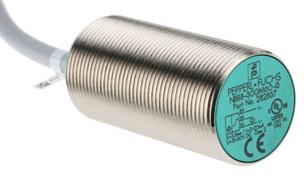 NBB8-30GM60-I3, Pepperl + Fuchs M30 x 1.5 Inductive Sensor - Barrel, 0-20 mA, Analogue Output, 8 mm Detection, IP67, Cable Terminal, Индуктивный датчик приближения